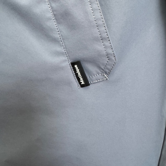 Matinique - Grey/Blue  Miles Mac Jacket Mens  3/4 Length Coat - Picture 4 of 11